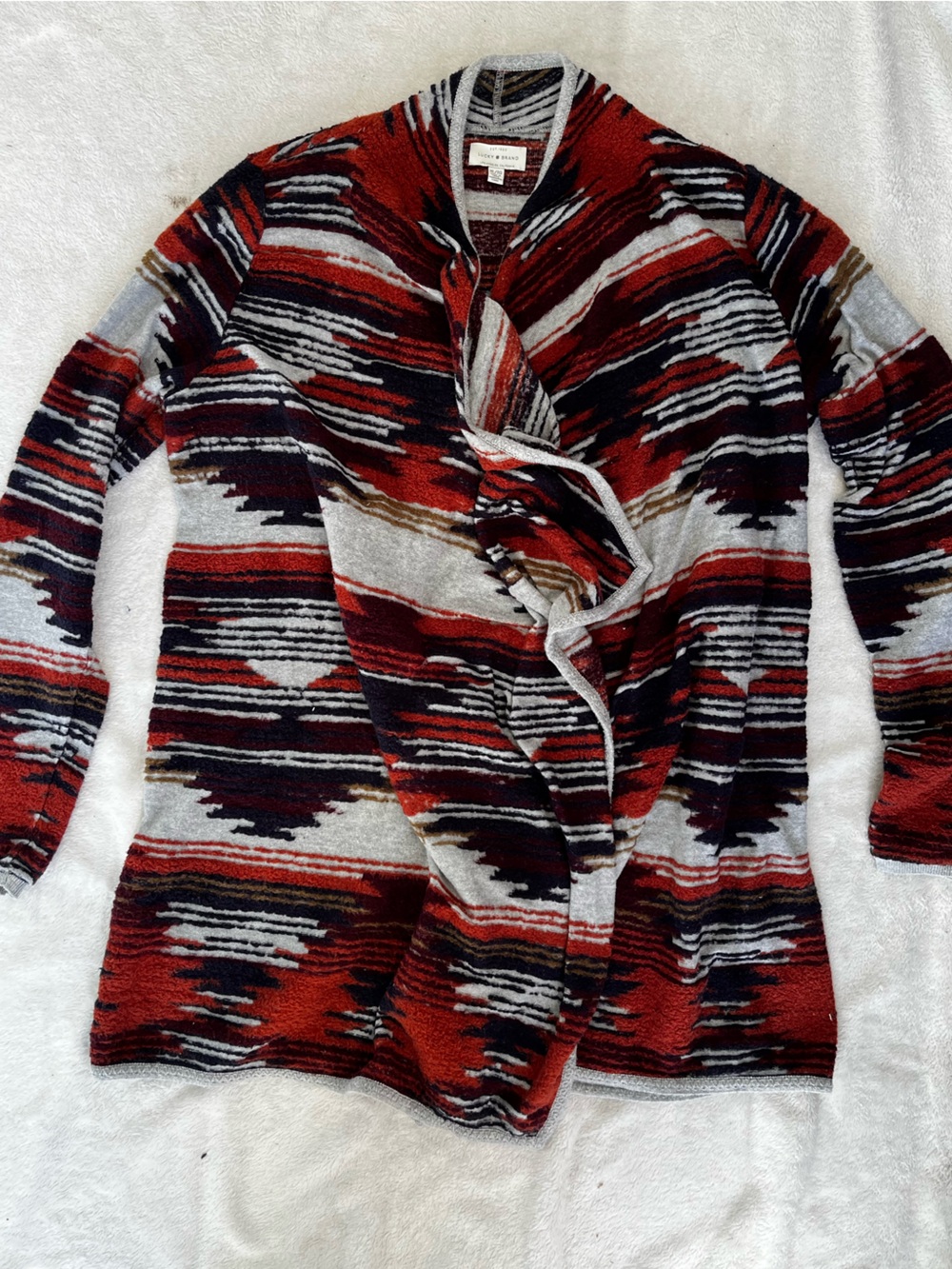 Western south western Aztec bold pattern print Women xl Cardigan Sweater